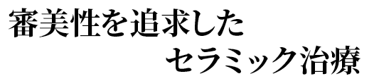 審美的なセラミック治療